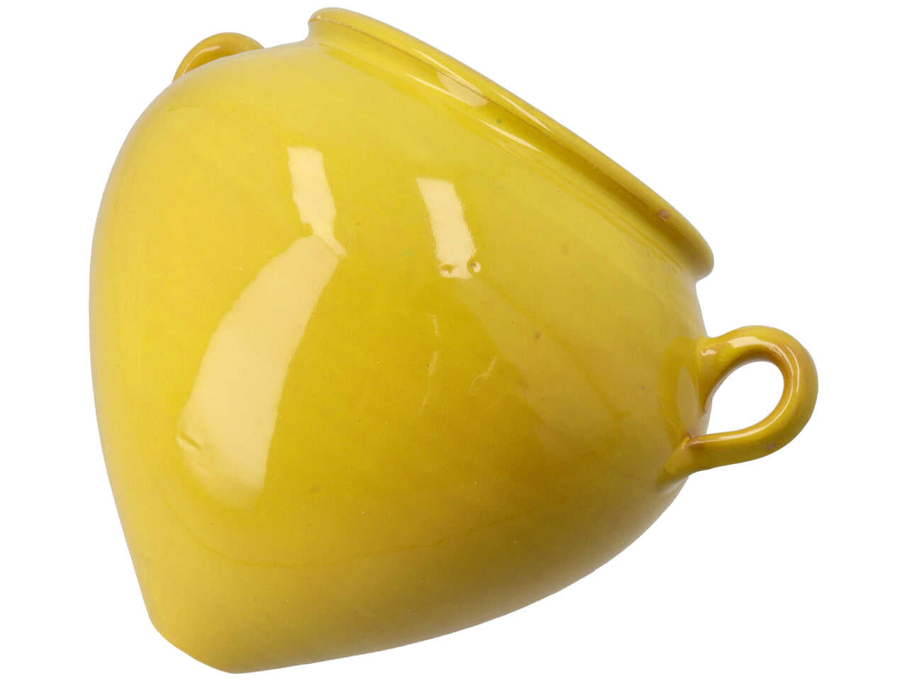 Fioriera bombata chiusa 25cm artigianale colori assortiti