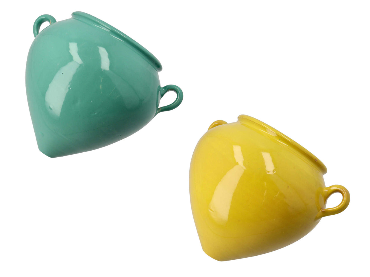 Fioriera bombata chiusa 25cm artigianale colori assortiti