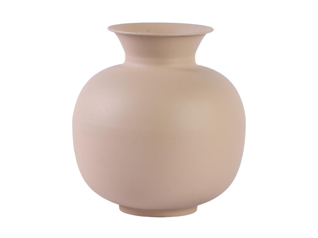 Vaso in metallo panna 18,5xh.34cm