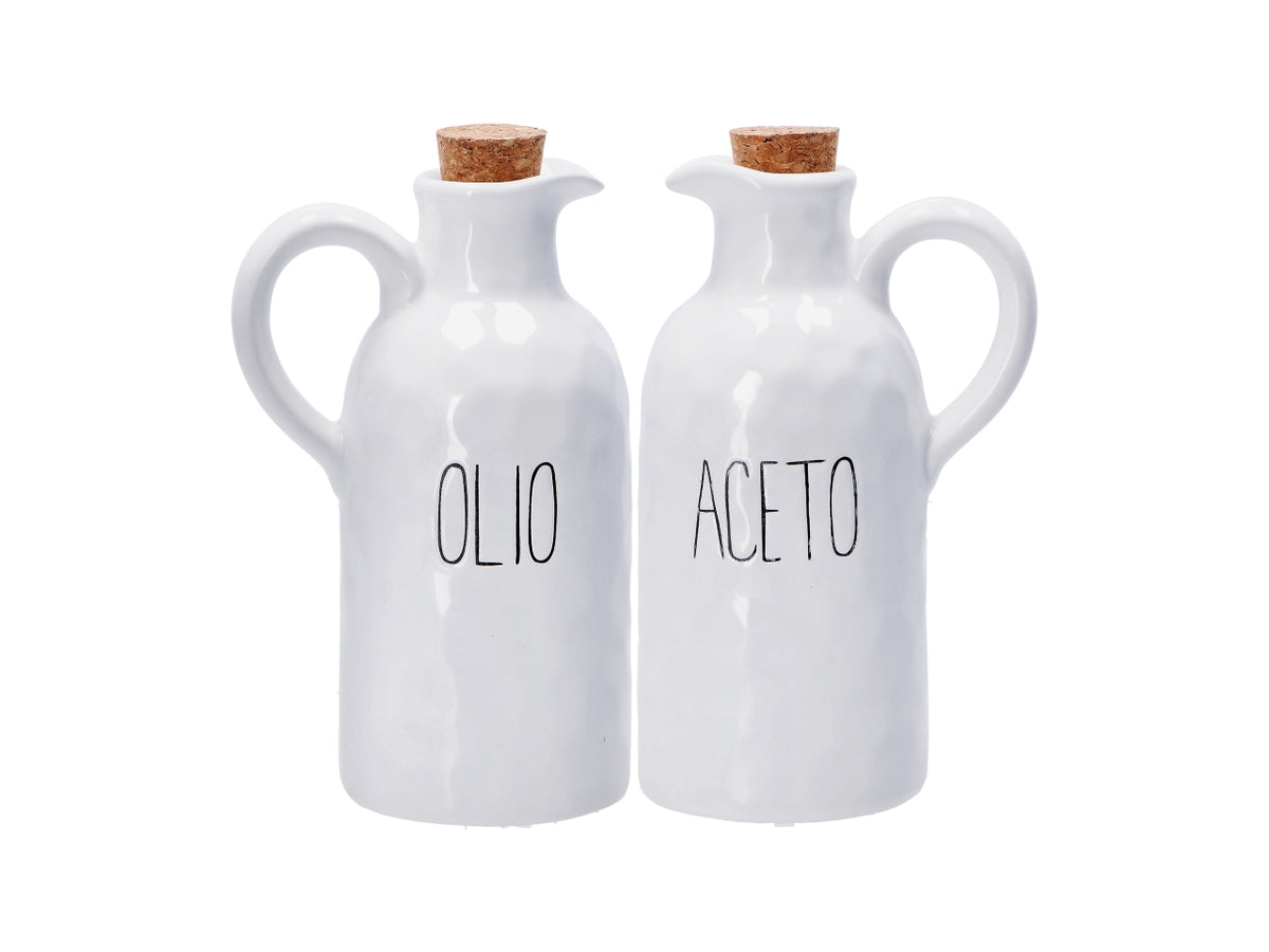Menage olio aceto in ceramica 10x7xh17cm