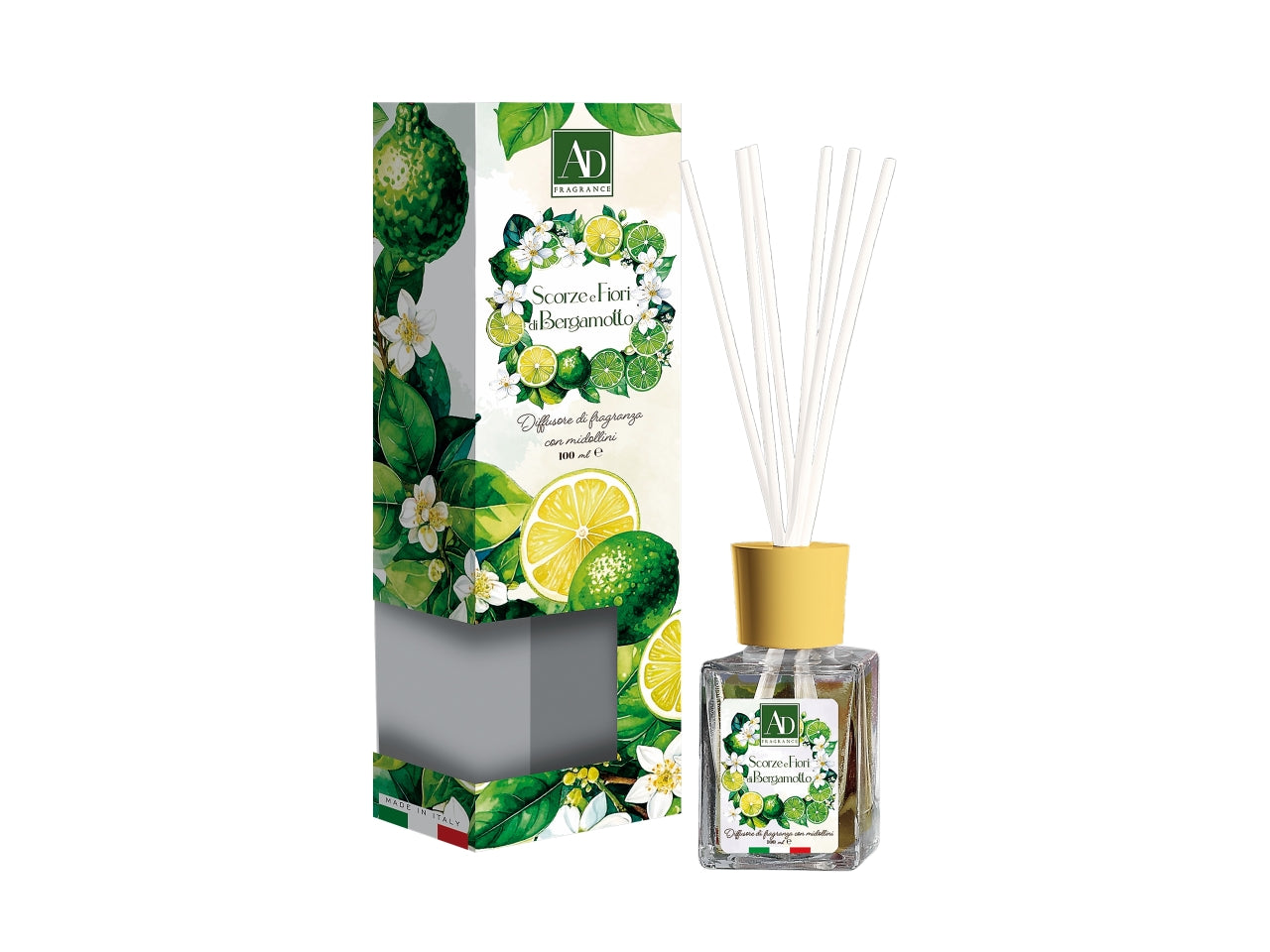 Diffusore con bastoncini da 100ml foglie di fico e bergamotto