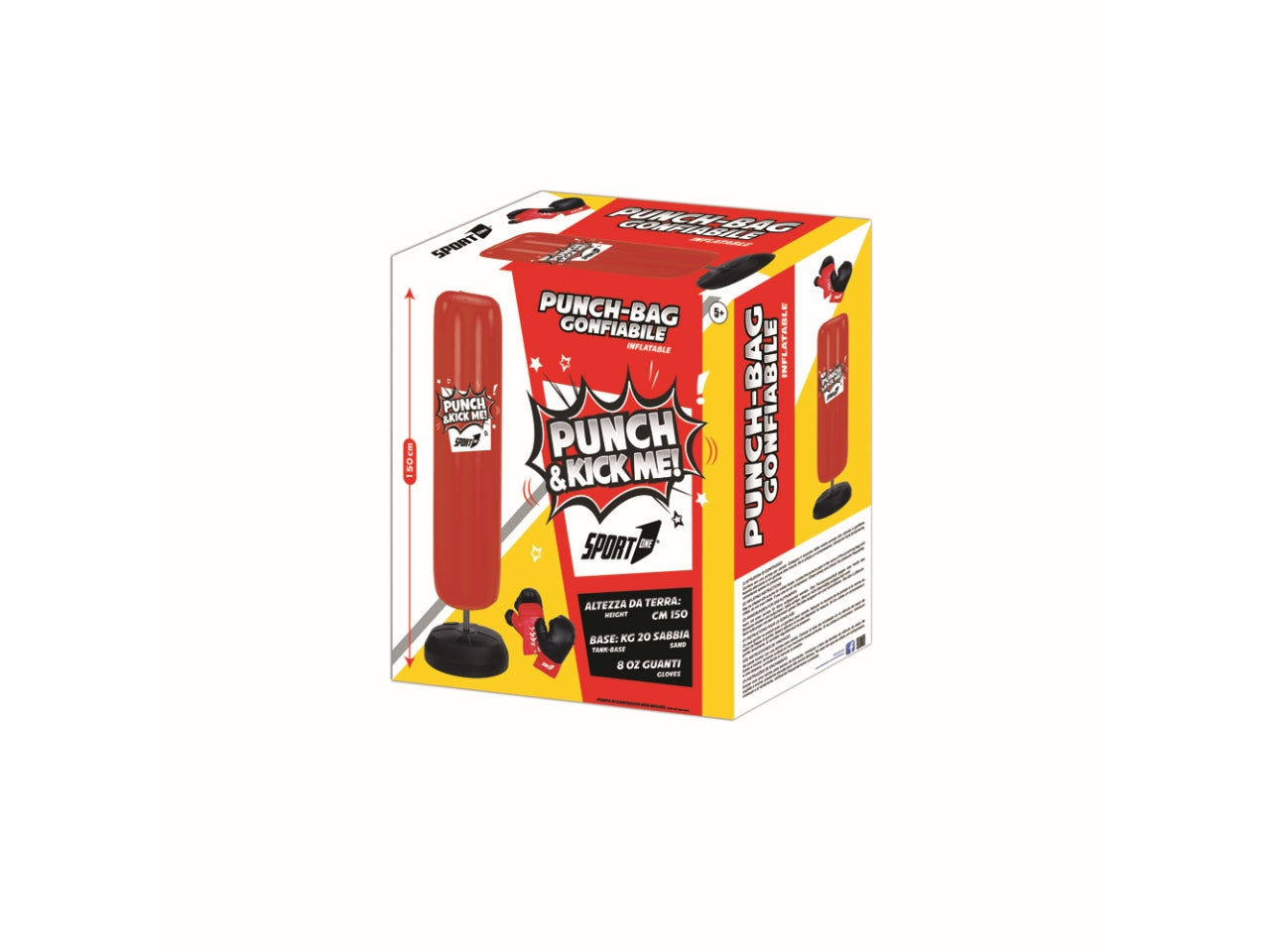 Boxe Punch Bag con guantoni