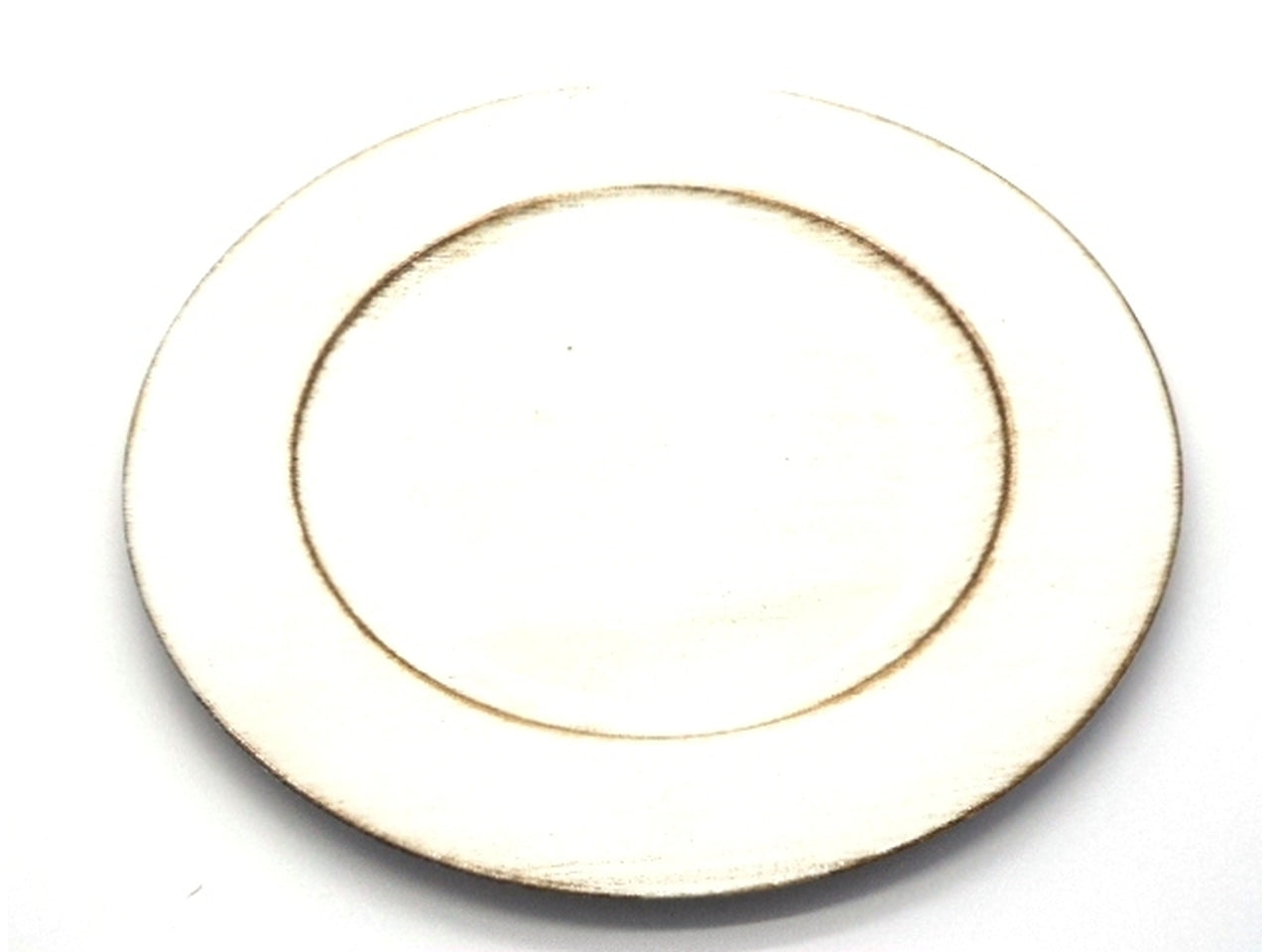 Piatto plastica diam. 33cm. t.legno panna