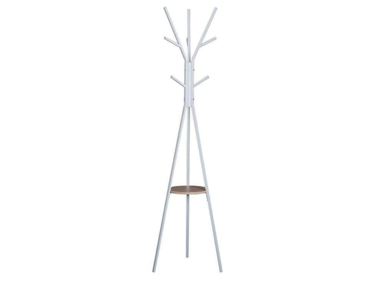 Attaccapanni legno h.180/mensola bianco