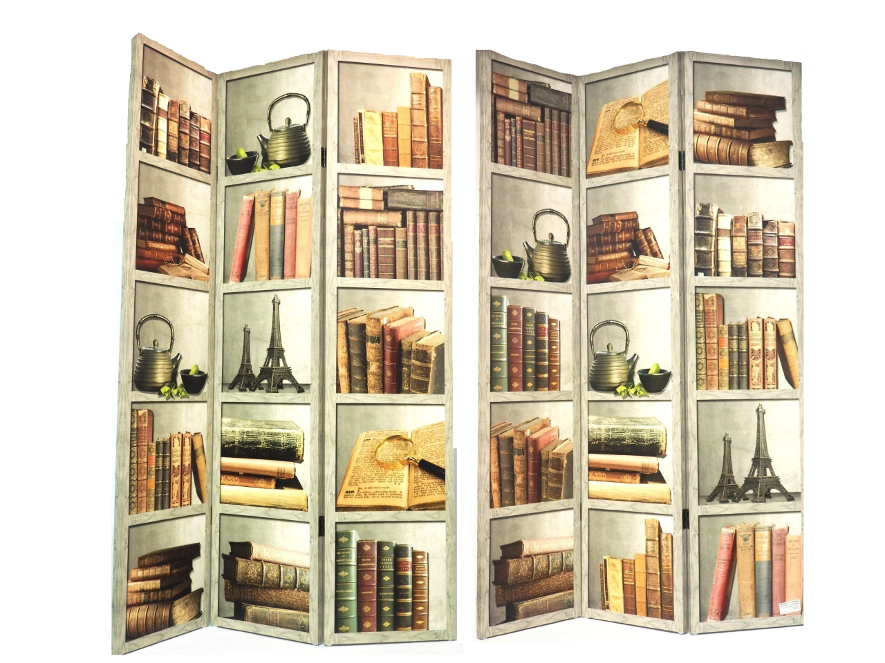 Separe' 180x120x2,5cm con 3 ante stampato libreria