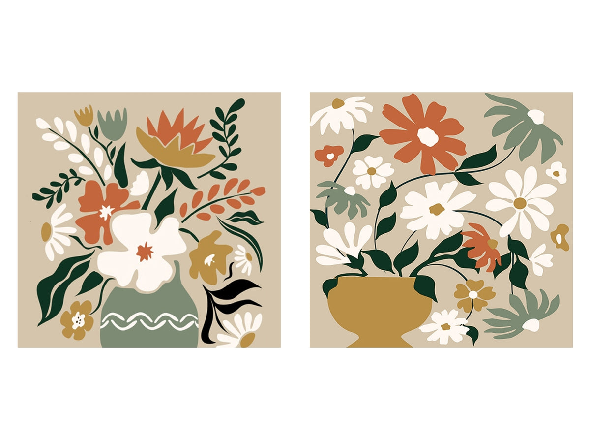 Quadro 100x100cm flora materica assortito