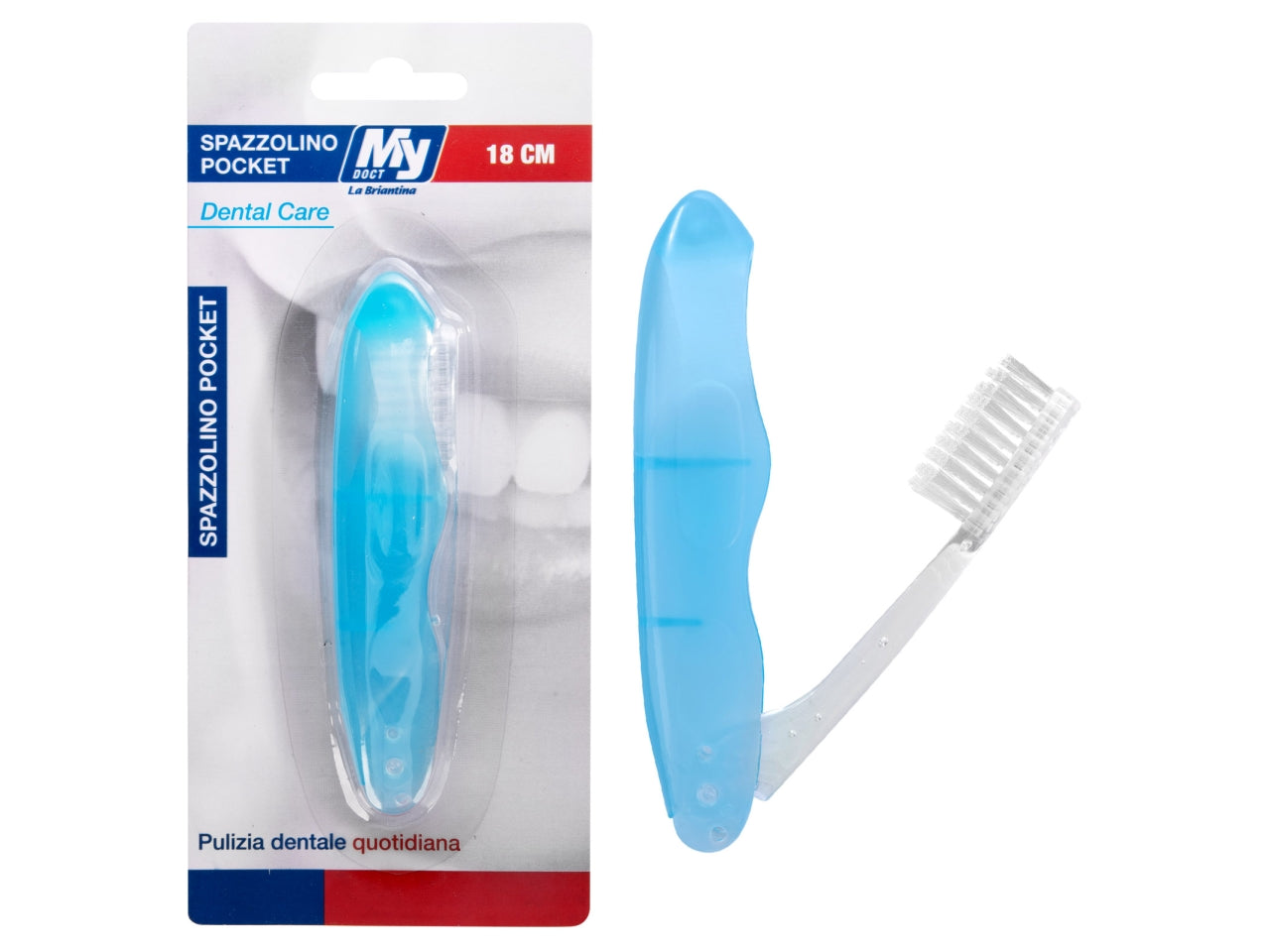 Spazzolino da denti pocket da 18cm