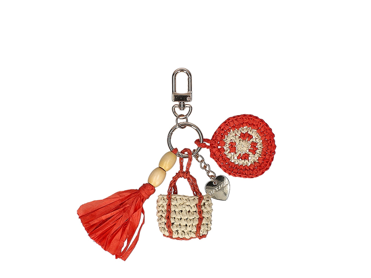 Portachiavi in carta tessile arancio