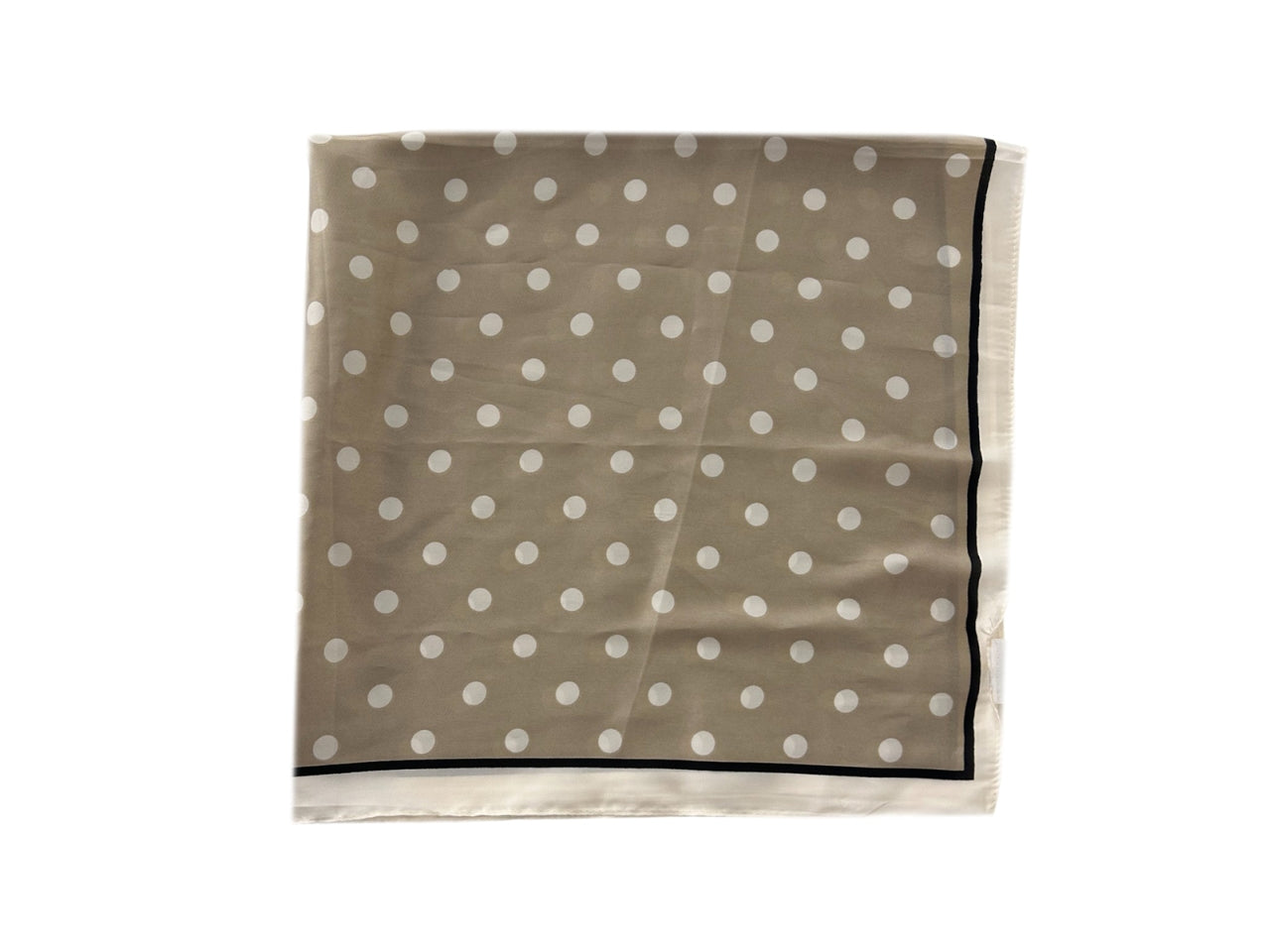 Foulard baralino 70x70cm a pois beige