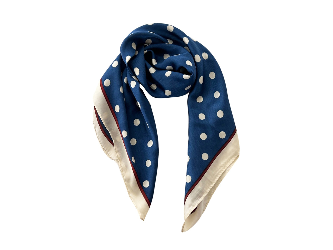 Foulard baralino 70x70cm a pois blu