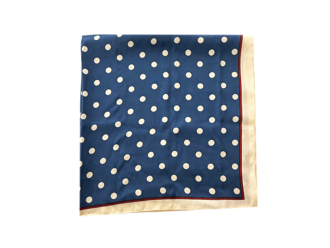 Foulard baralino 70x70cm a pois blu