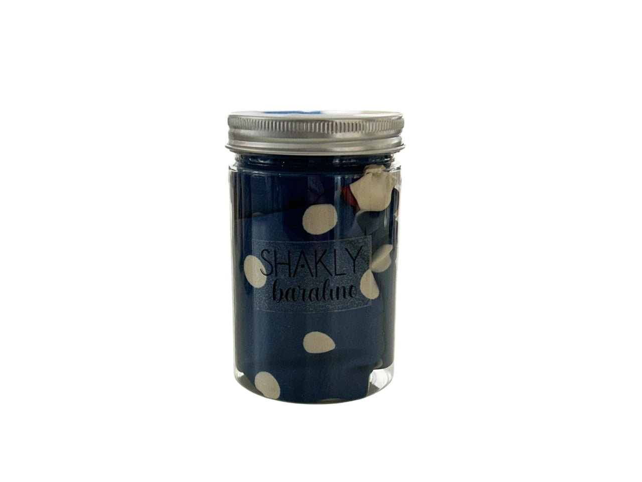 Foulard baralino 70x70cm a pois blu