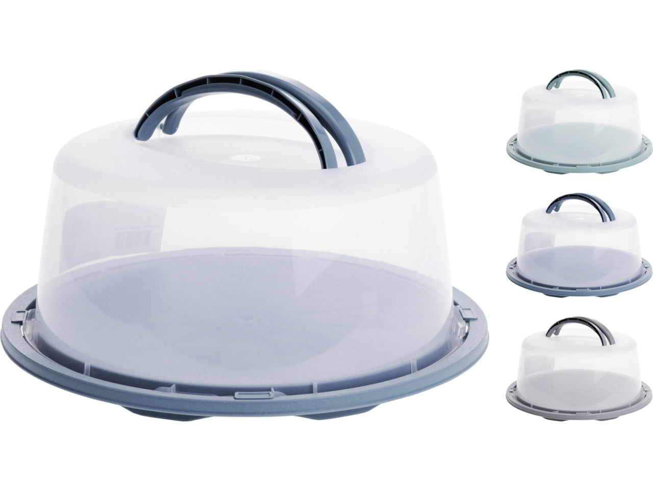 Contenitore torta tondo in PP con capacitÃ  di 7lt in 3 colori aurora assortiti