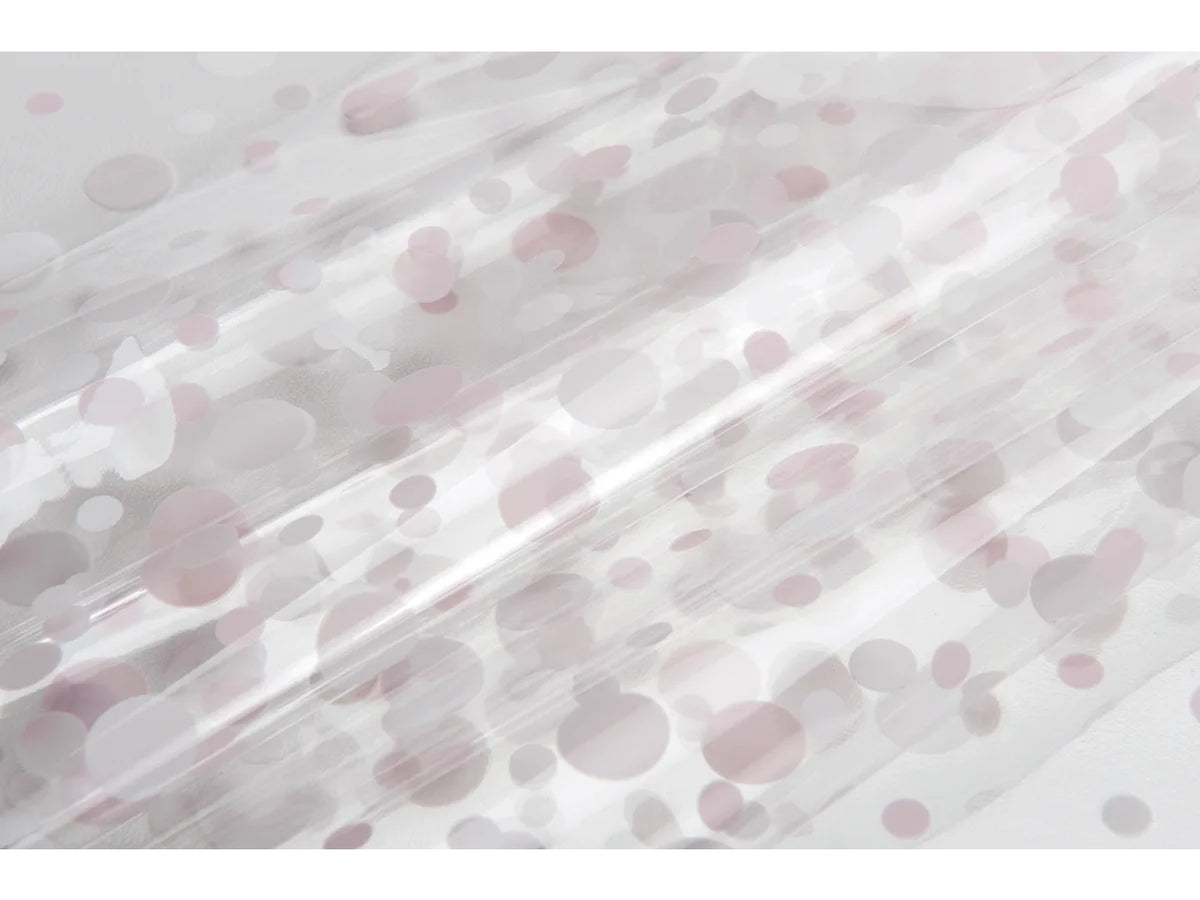 Buste Bubbles per alimenti 10x20cm trasparenti con pois bianchi, confezione da 50 buste
