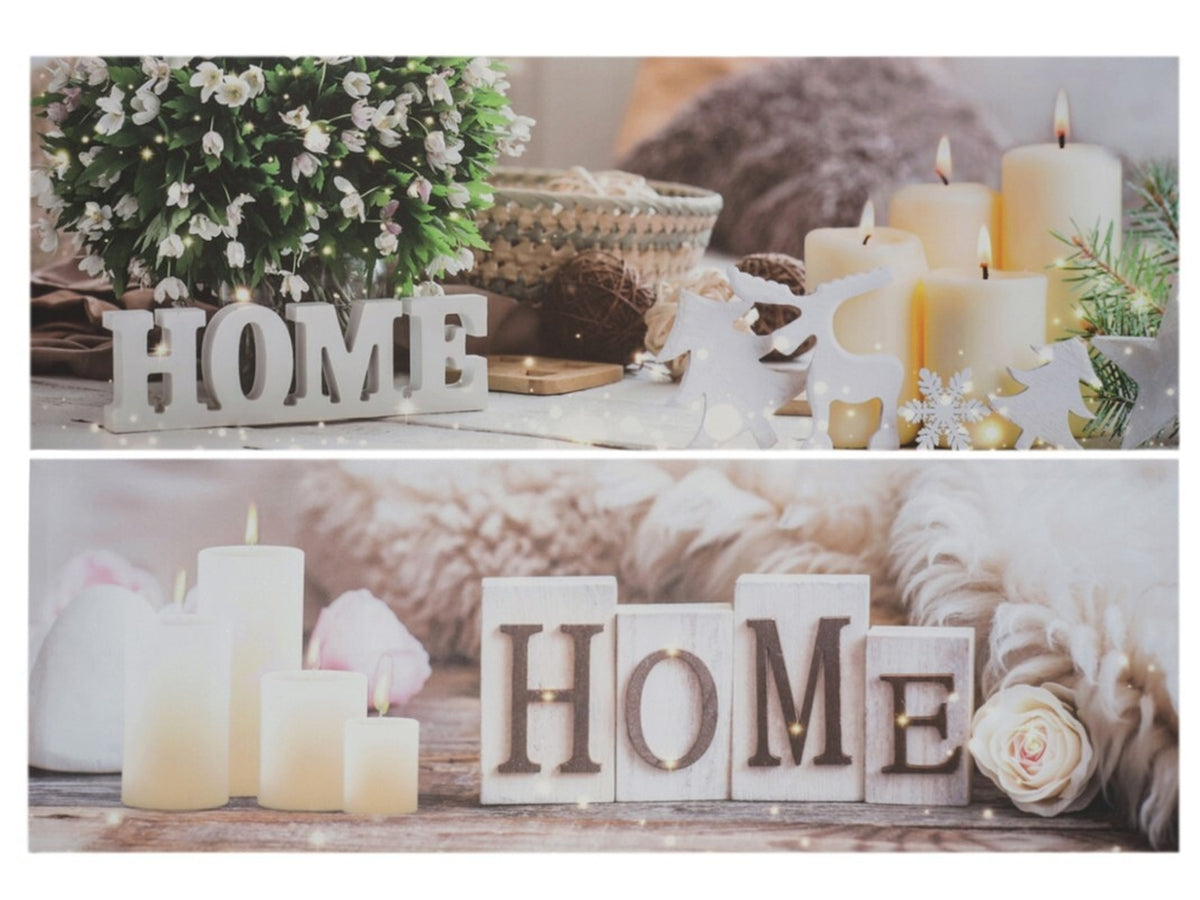 Quadro home candles 30x90x2,5cm in 2 assortimenti  $