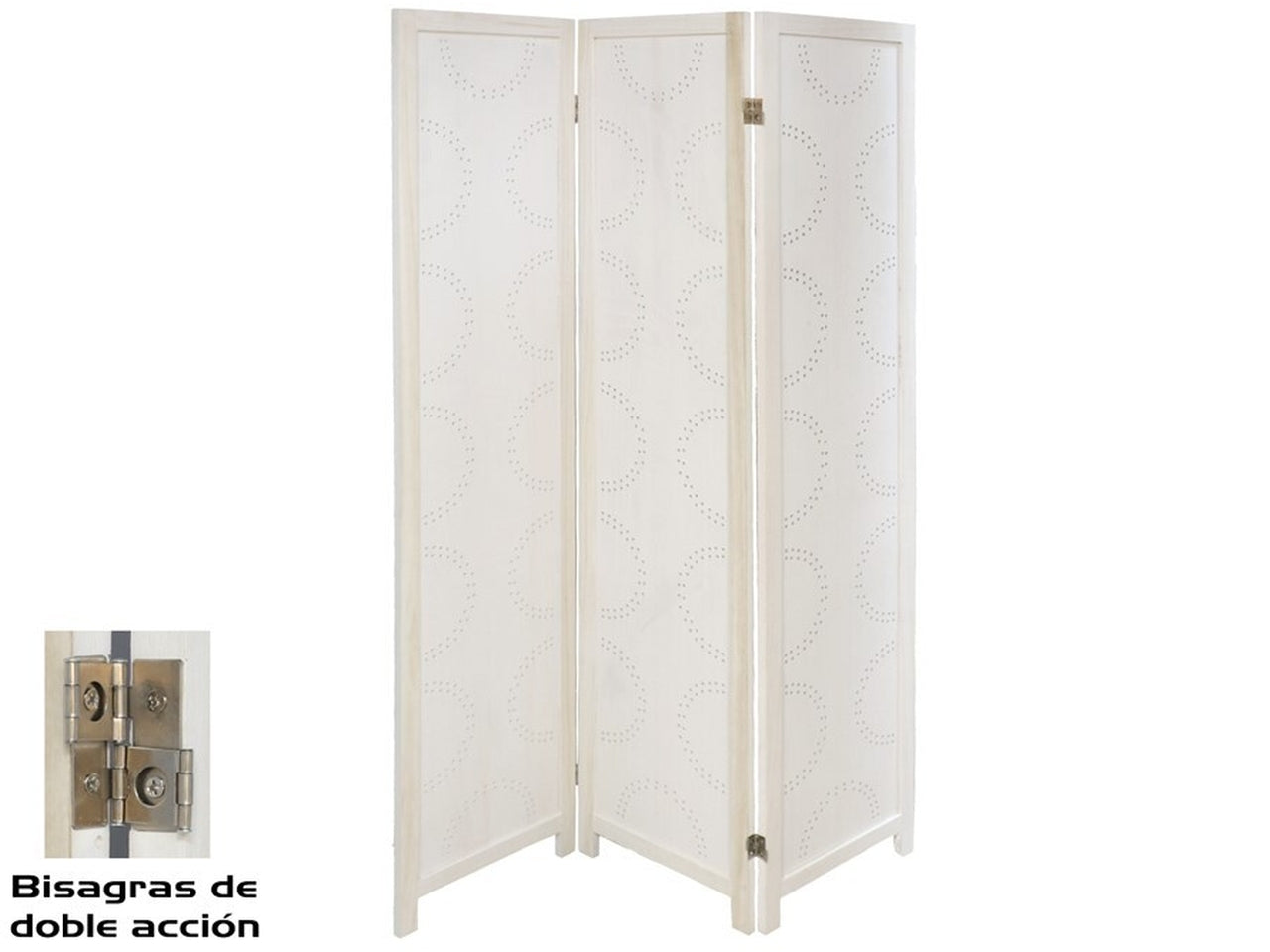 Paravento 120x2x170cm bianco