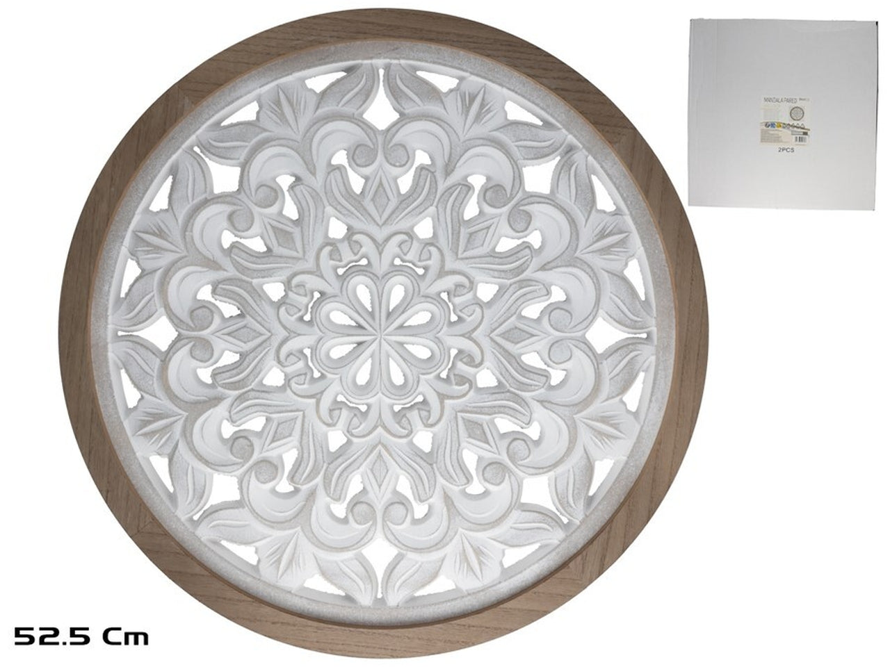 Mandala da parete kalu in mdf 52,5x2x52,5cm