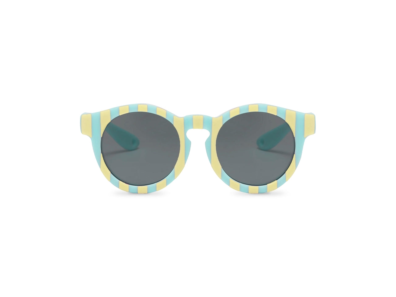 Sunny, occhiali da sole righe, smeraldo e giallo