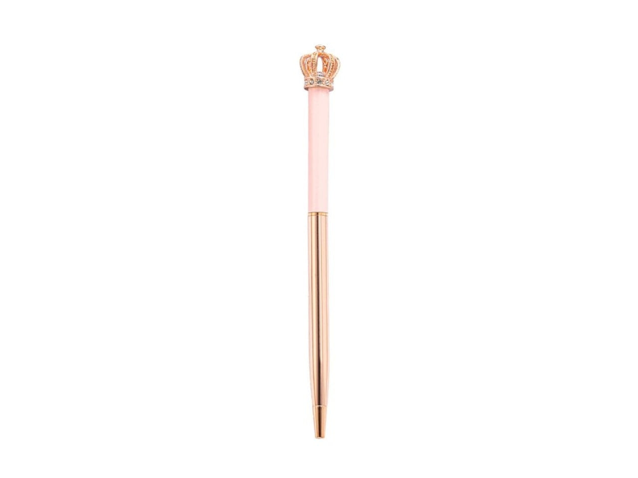 Regina, penna a sfera con corona, rosa