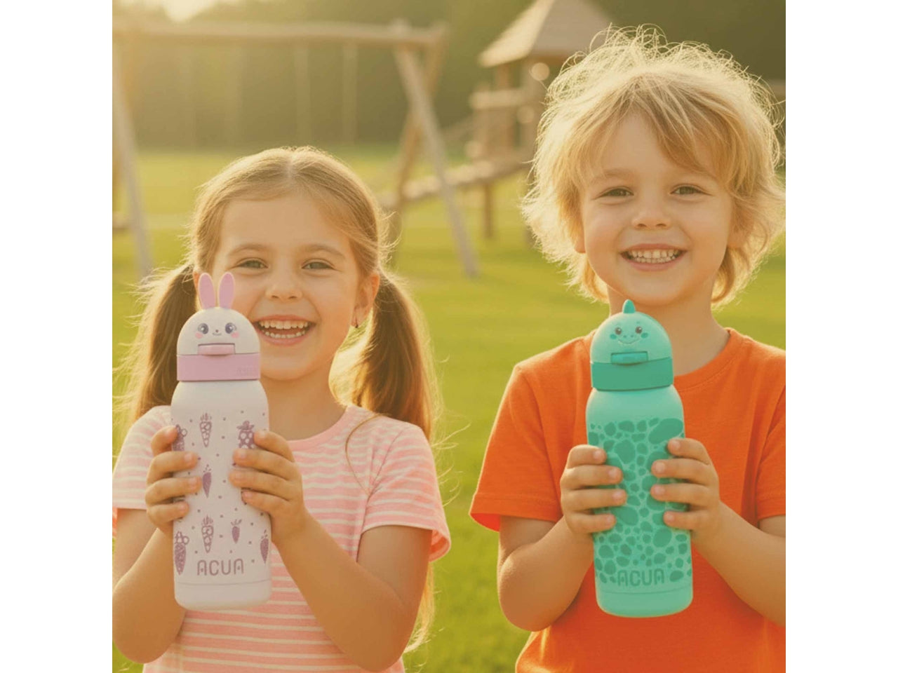 Acua kids, bottiglia termica 350 ml, dinosauro