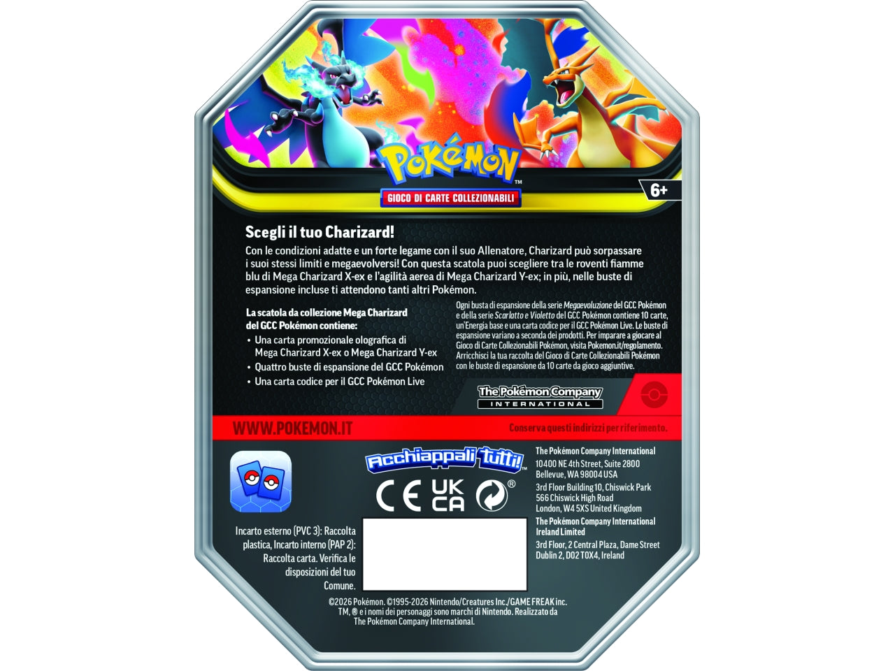 Pokemon Tin da Collezione Mega Charizard