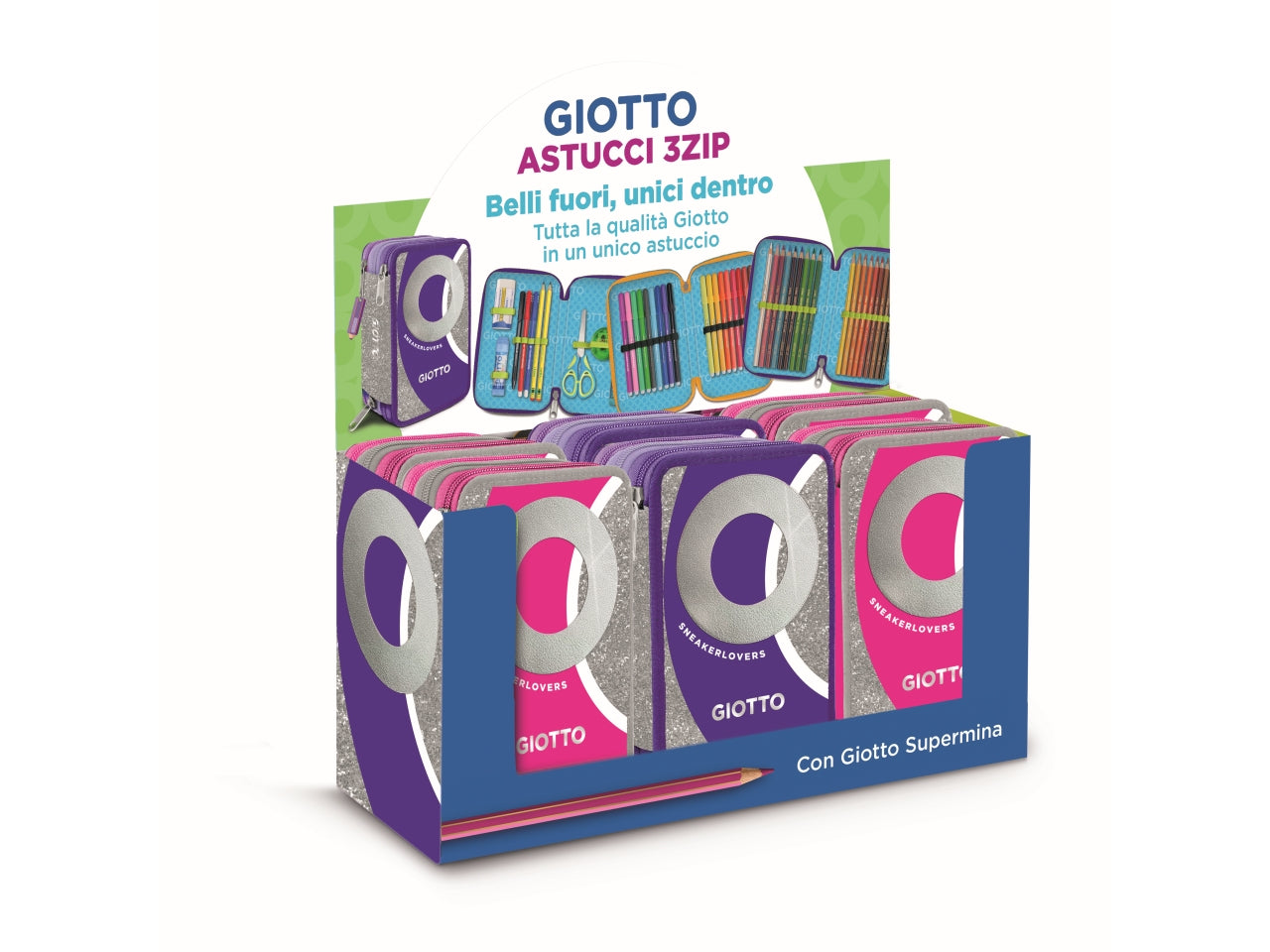 Astuccio Giotto completo 3 zip Sneakerlovers