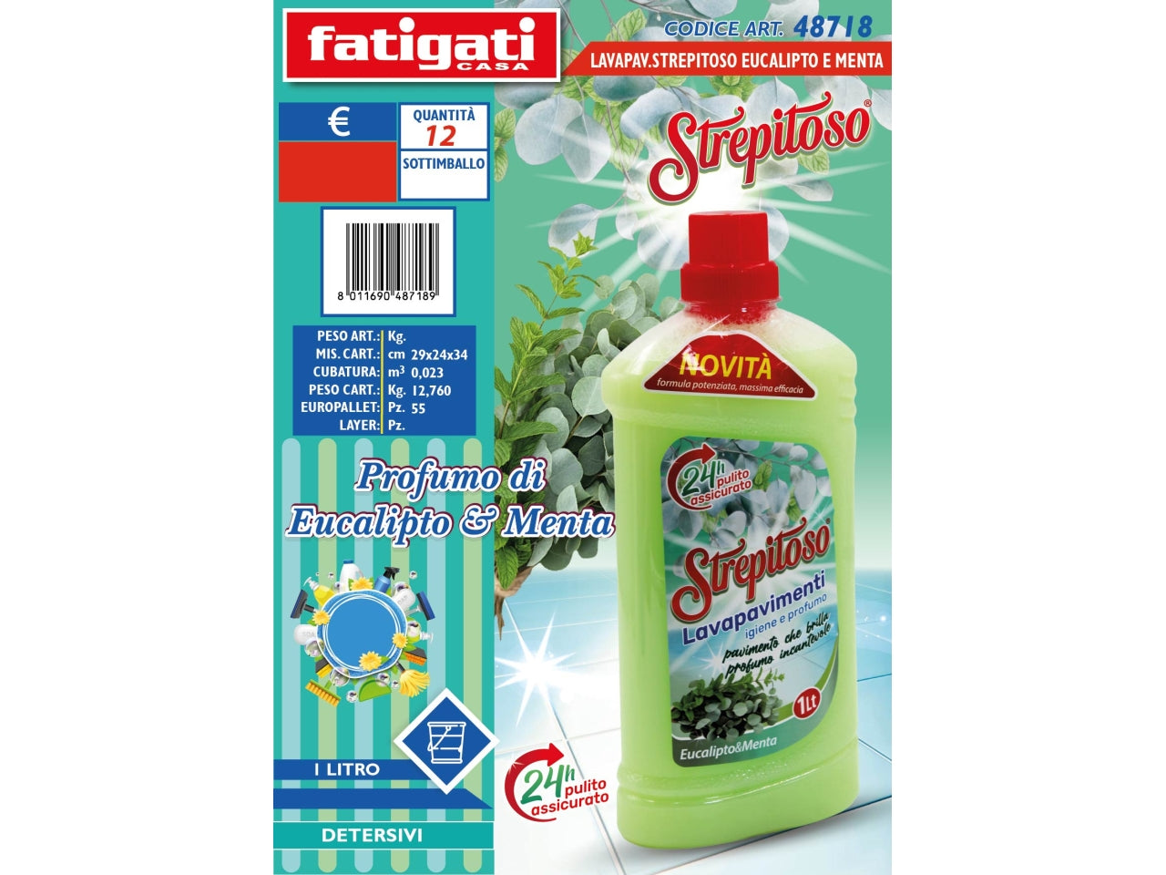 Lavapavimenti strepitoso eucalipto e menta