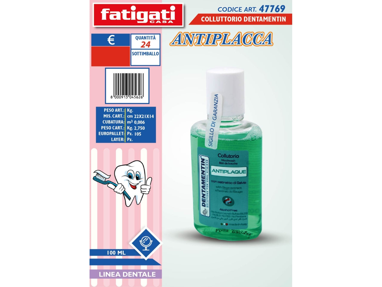 Colluttorio dentamentin 100ml antiplacca