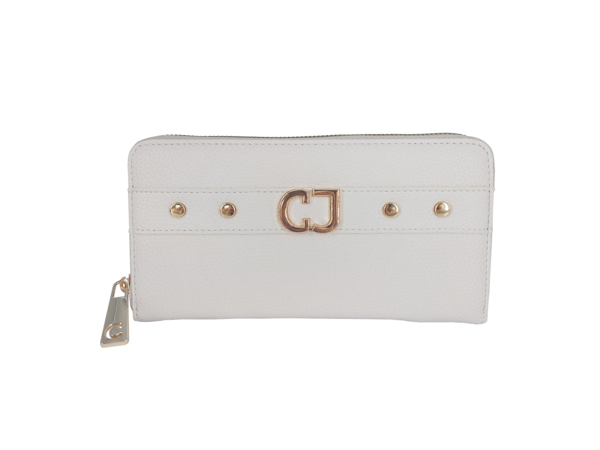 Portafoglio Carrera Bondi con zip perimetrale beige