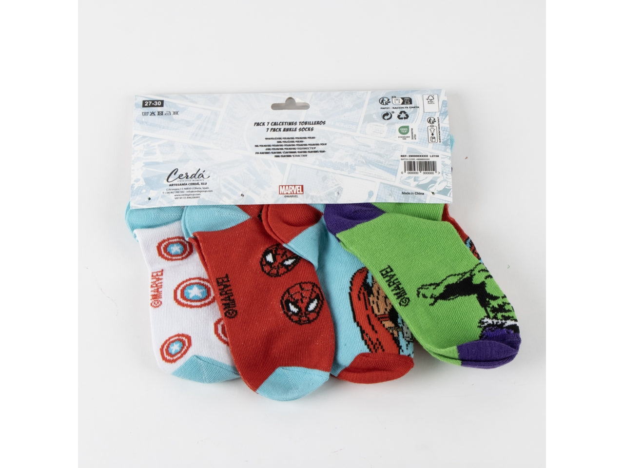 Marvel calzini alla caviglia taglia 27/30