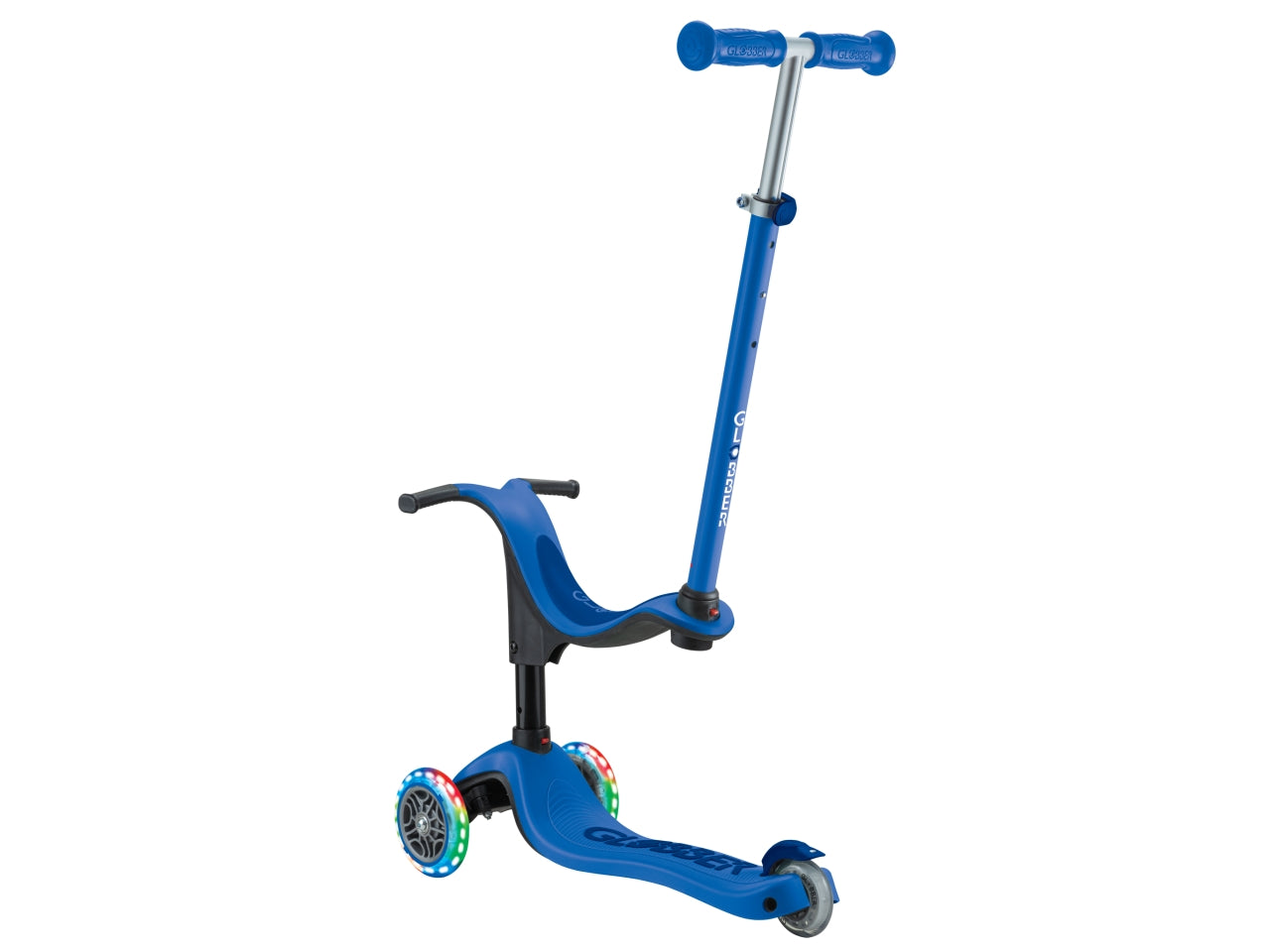 Globber monopattino cavalcabile go-up di colore narvy blue