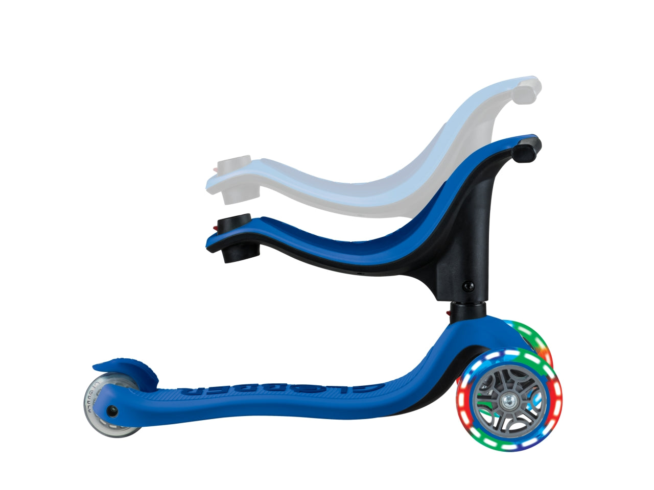 Globber monopattino cavalcabile go-up di colore narvy blue