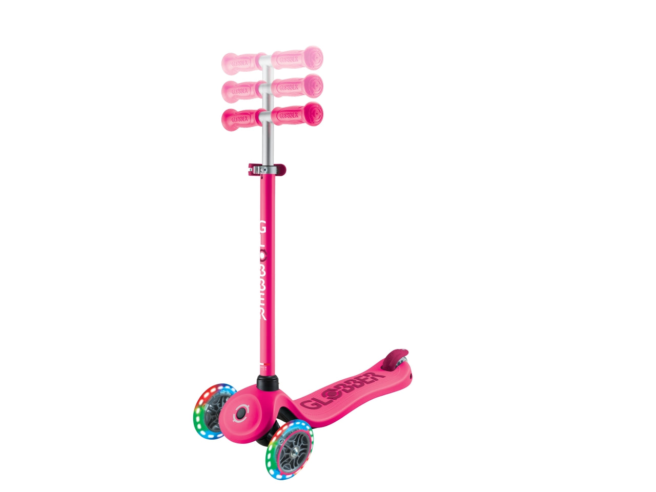 Globber monopattino cavalcabile go-up di colore rosa/fucsia