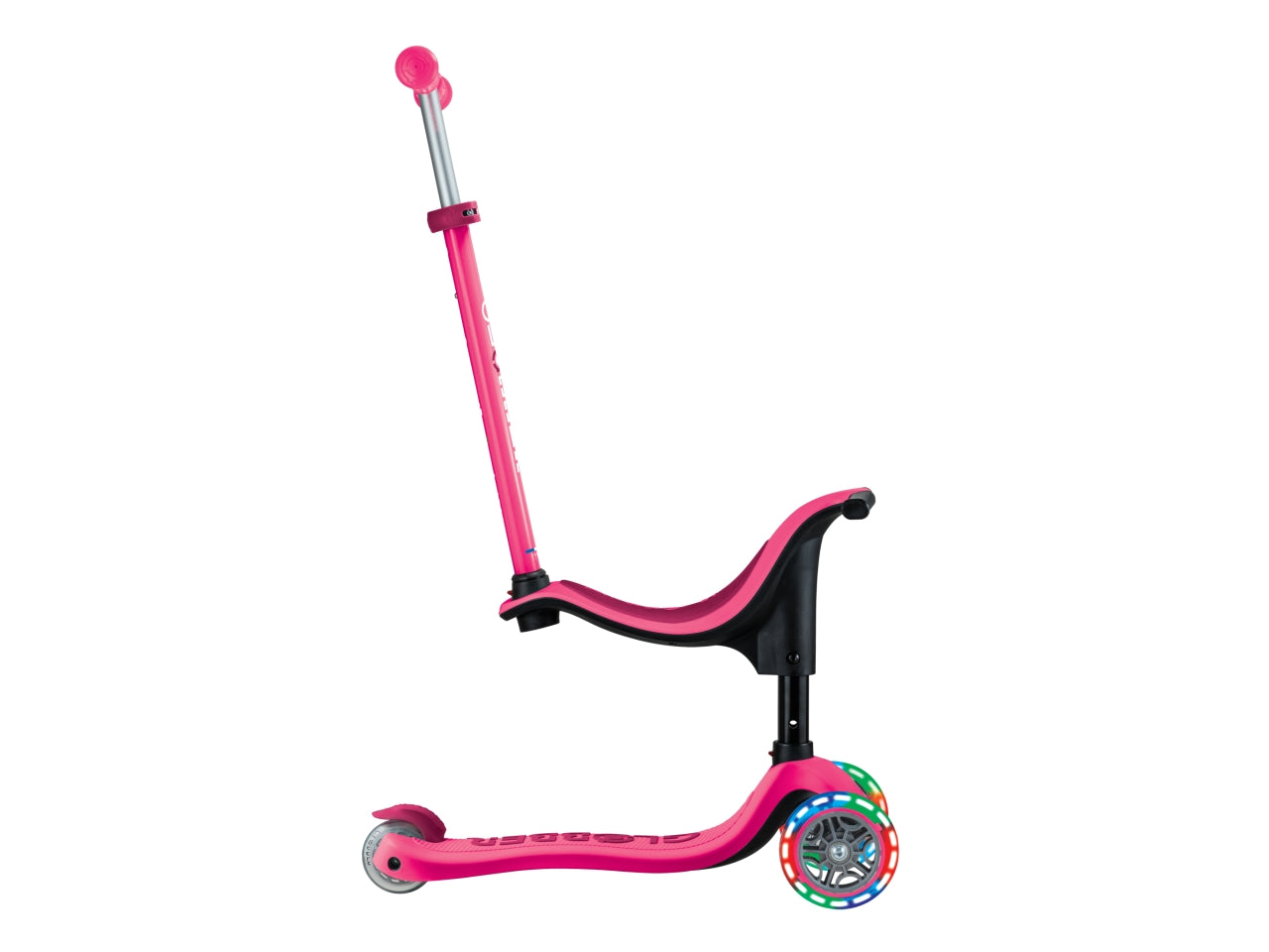 Globber monopattino cavalcabile go-up di colore rosa/fucsia