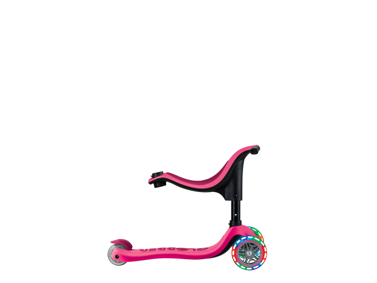 Globber monopattino cavalcabile go-up di colore rosa/fucsia