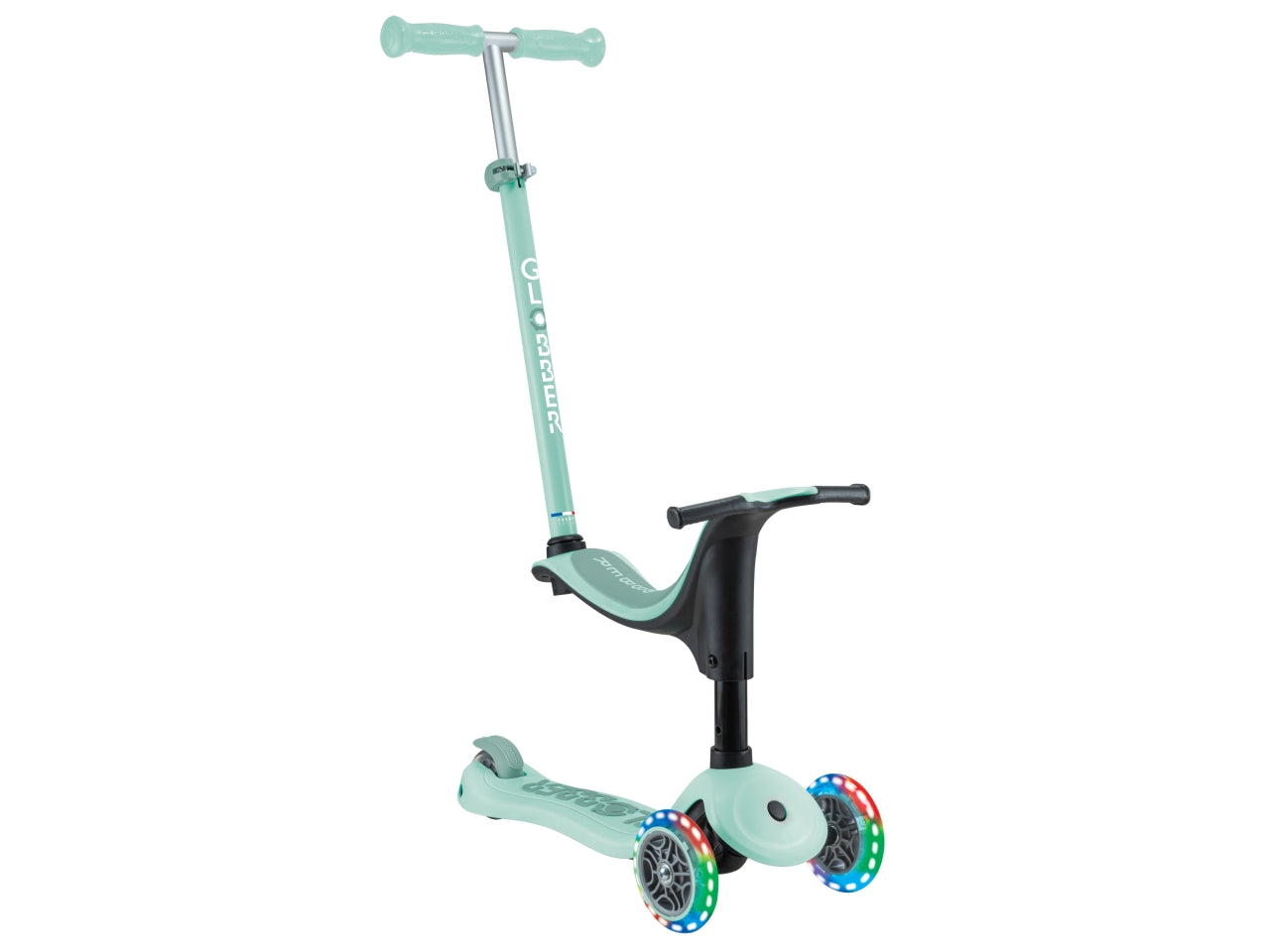 Globber monopattino cavalcabile go-up di colore menta/pistacchio