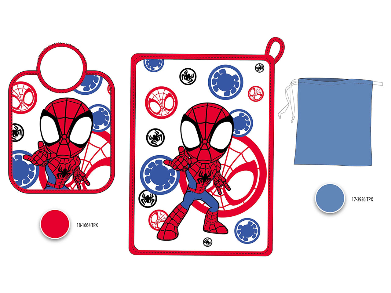 Spiderman tovaglietta+bavaglino+sacchetto