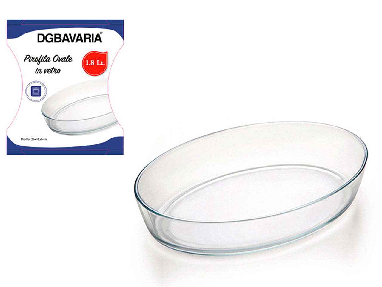 Pirofila ovale 1,6lt $