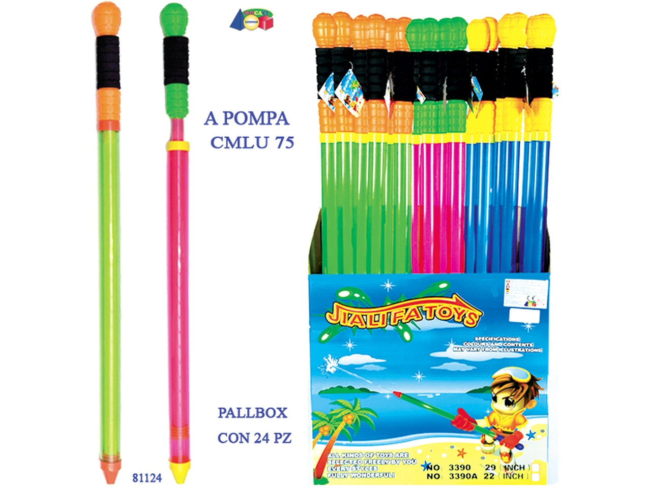 Pompetta ad acqua colori fluo
