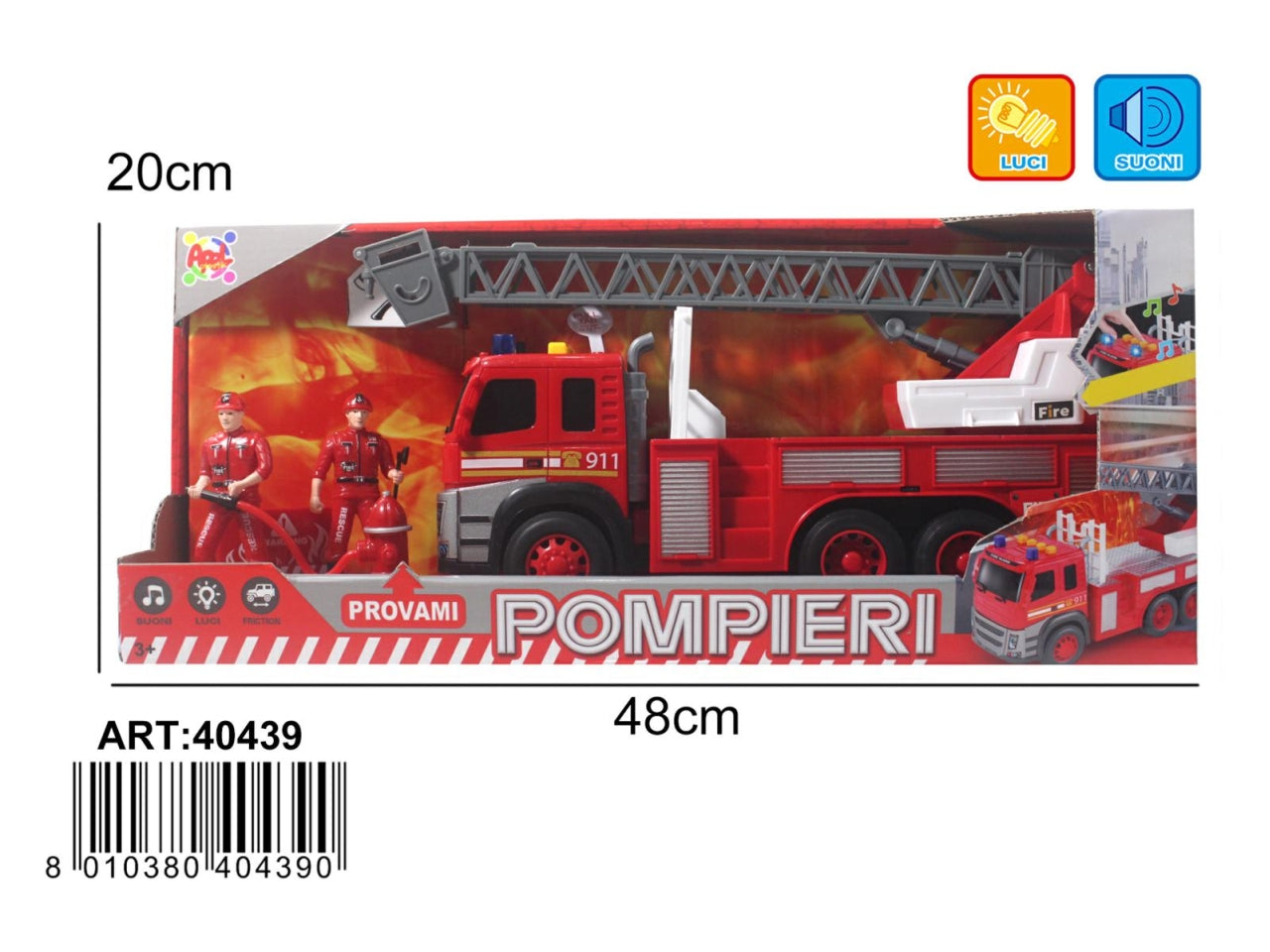 Camion dei pompieri musicale con personaggi
