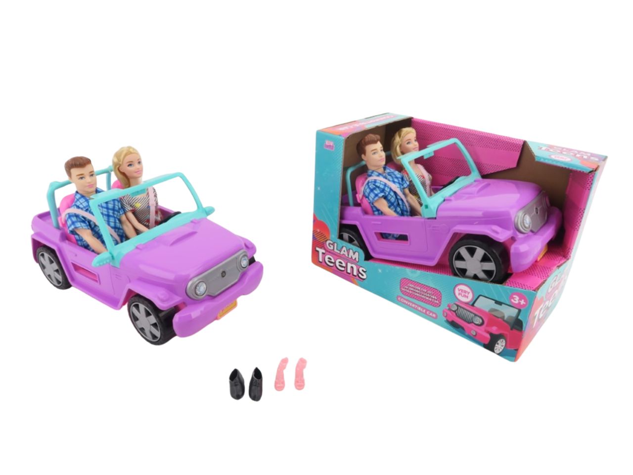 Auto glam e coppia bambole