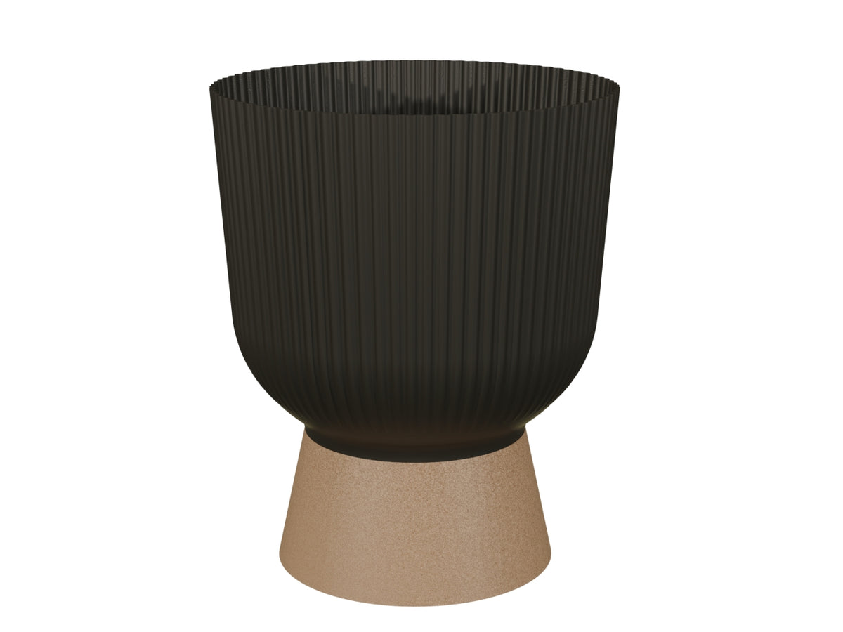 Vaso Wave Tulip 30xh.35cm antracite
