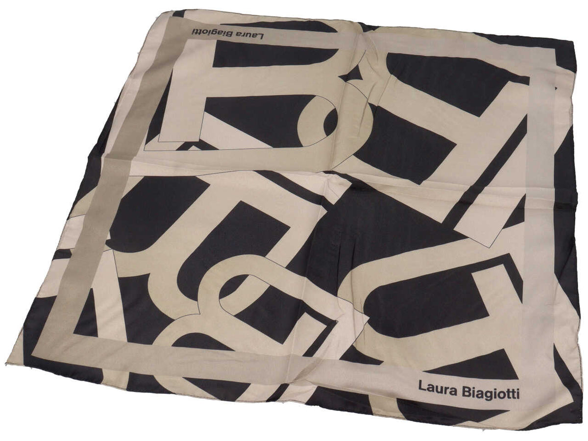 Foulard maxi intreccio lb nero 53x53cm