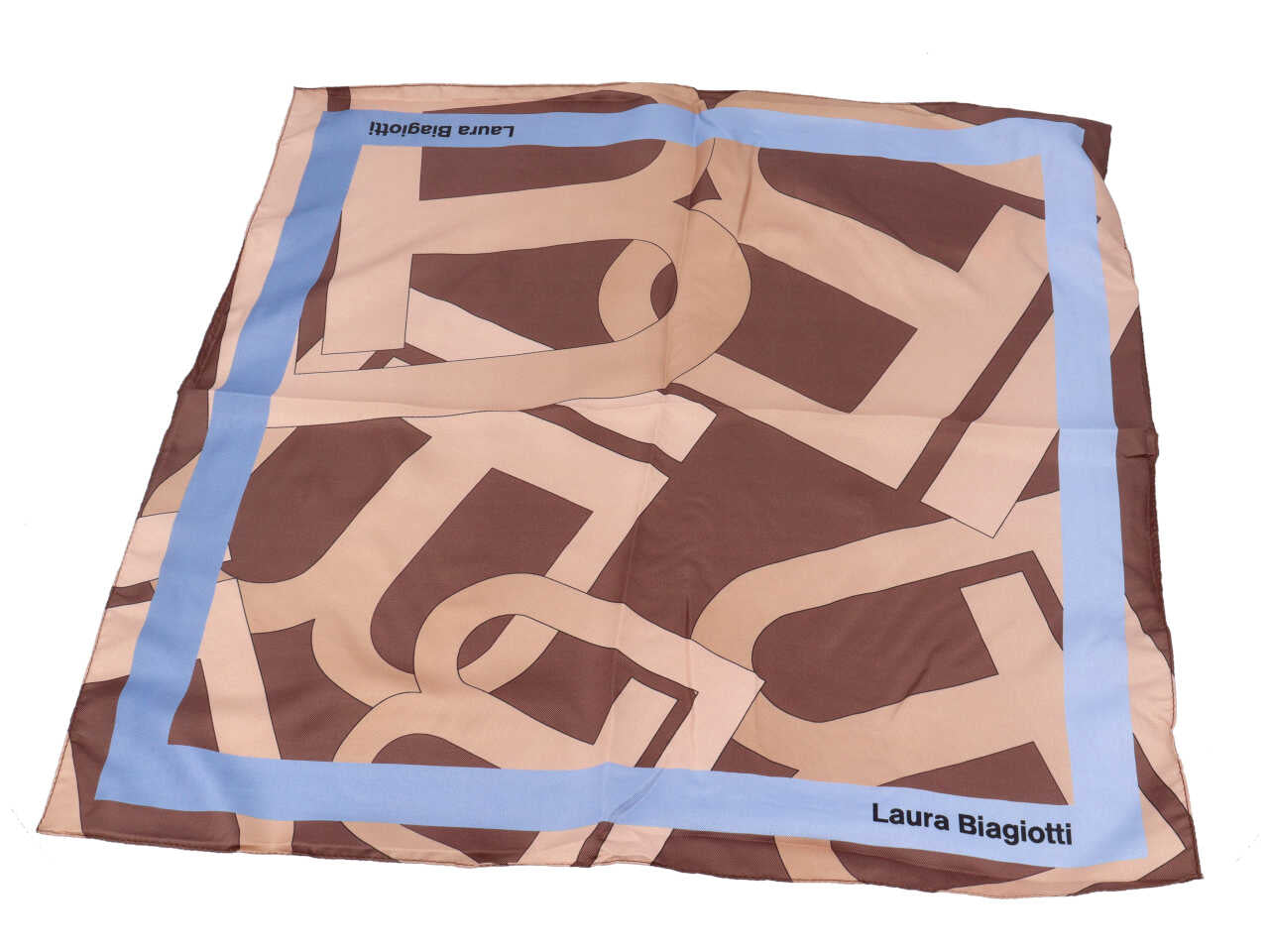 Foulard maxi intreccio lb marrone 53x53cm