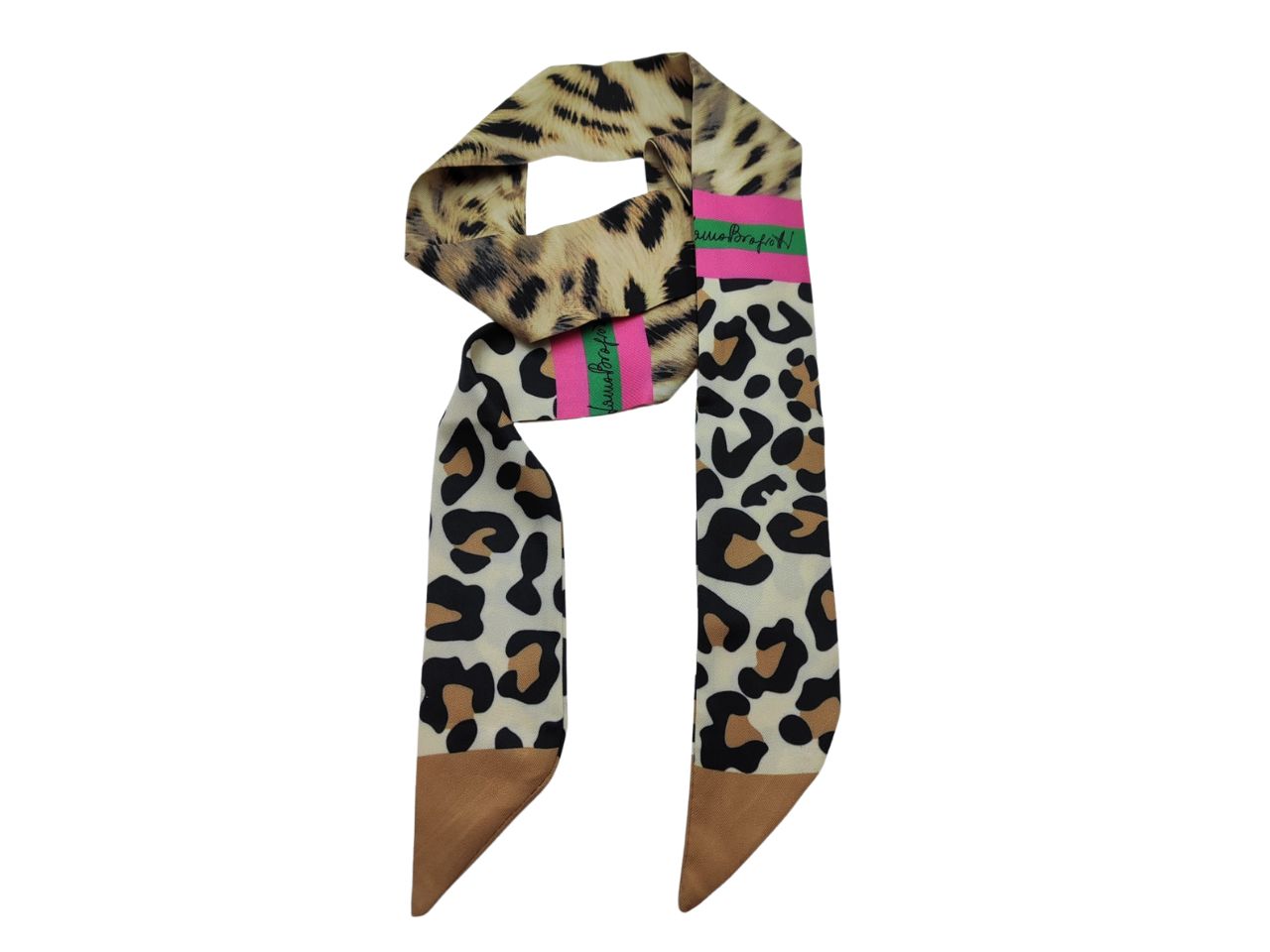 Sciarpa animalier sabbia 5x120cm