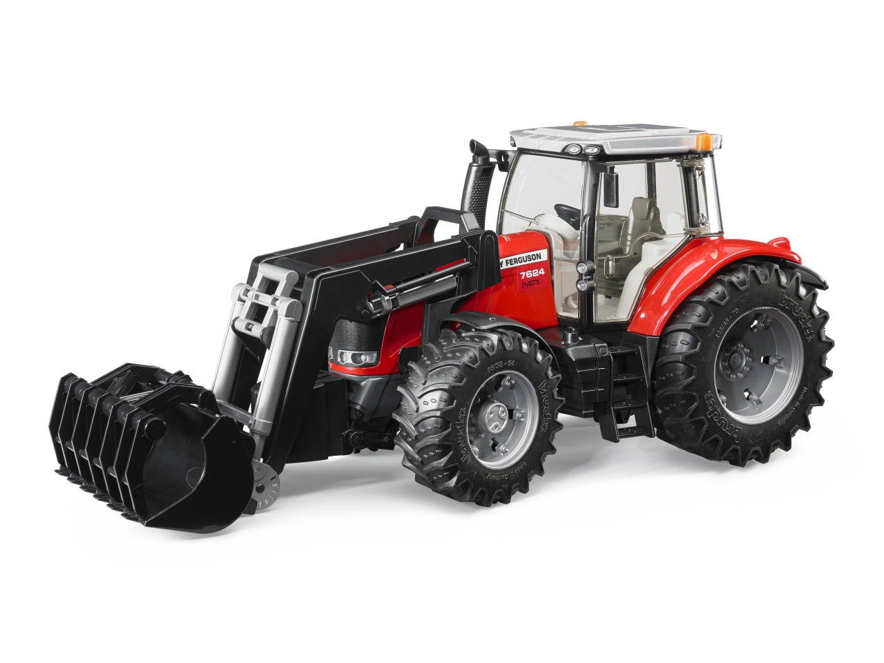 Trattore massey ferguson 7600 con benna