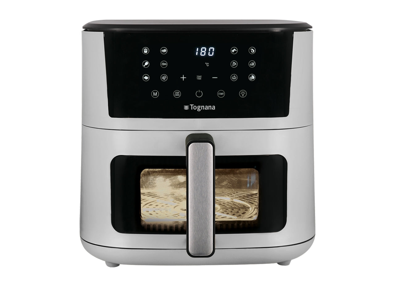 Friggitrice ad aria Iridea da 10L con doppia resistenza 2300W 32,5x44,5xh.34cm grigio perla