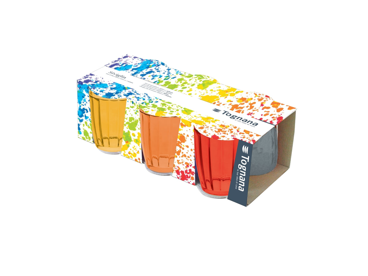 Set 6 bicchieri Siviglia in vetro colorata da 310cc