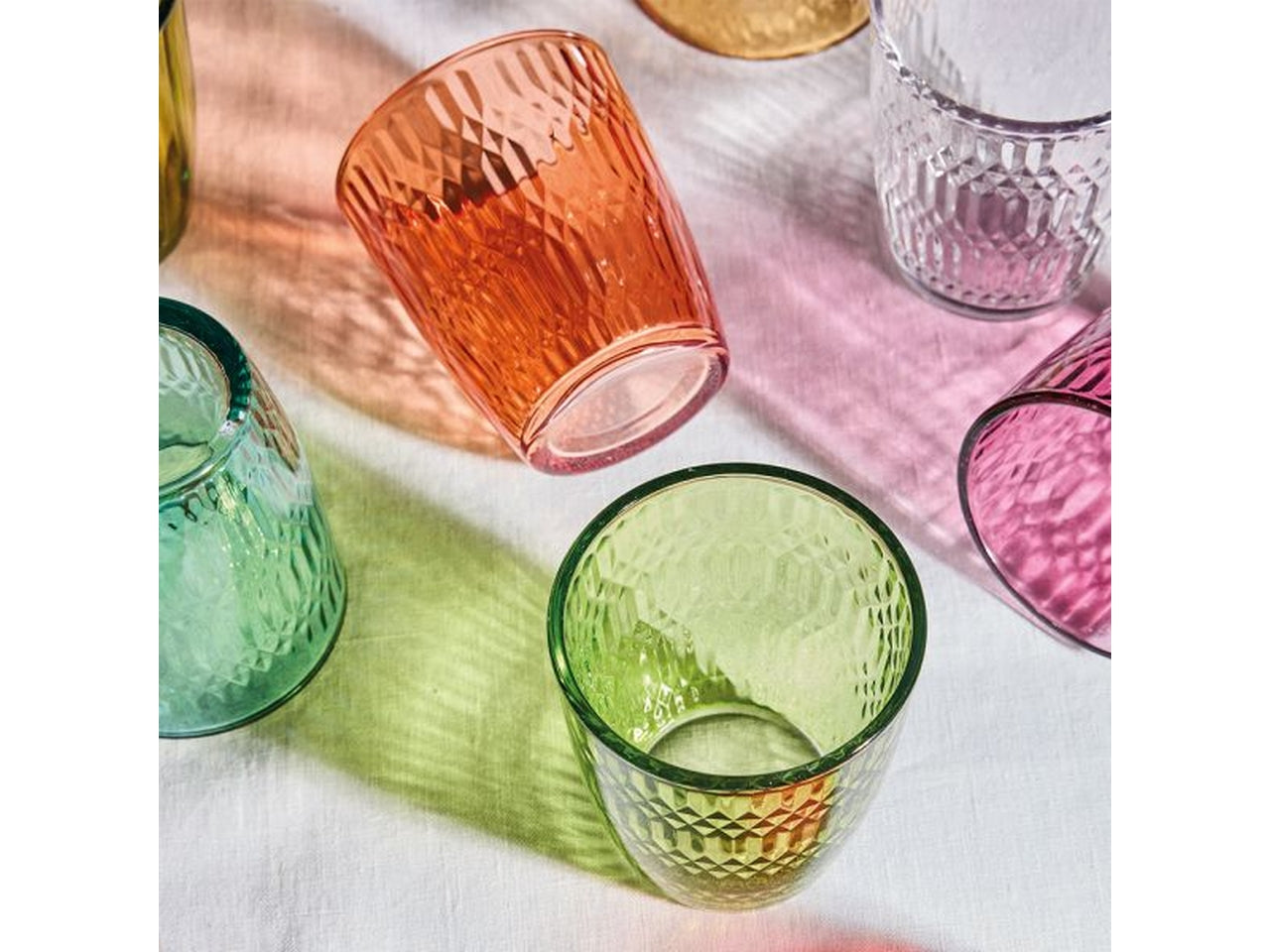 Set 6 bicchieri Seul in vetro colorata da 310cc