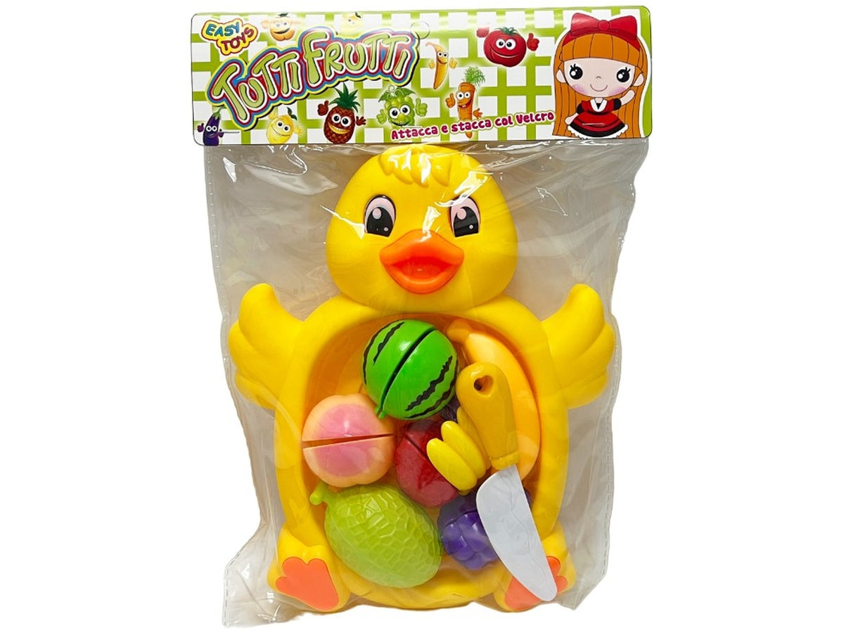 Gioco pulcino con frutta con velcro